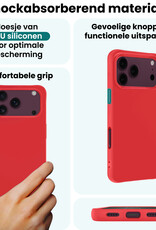 Forterra Forterra iPhone 18 Pro Hoesje Siliconen - Rood