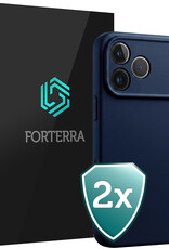 Forterra Forterra iPhone 18 Pro Hoesje Siliconen - Donkerblauw - 2 PACK