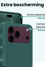 Forterra Forterra iPhone 18 Pro Hoesje Siliconen - Donkergroen - 2 PACK