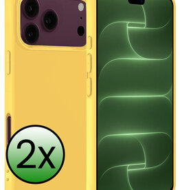 BASEY. BASEY. iPhone 18 Pro Max Hoesje Siliconen - Geel - 2 PACK