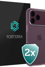 Forterra Forterra iPhone 18 Pro Hoesje Siliconen - Transparant - 2 PACK
