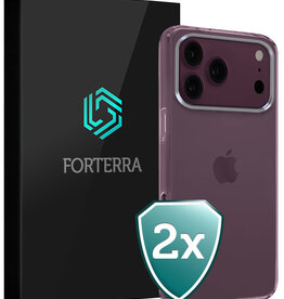 Forterra Forterra iPhone 18 Pro Hoesje Siliconen - Transparant - 2 PACK