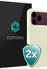 Forterra Forterra iPhone 18 Pro Hoesje Siliconen - Wit - 2 PACK