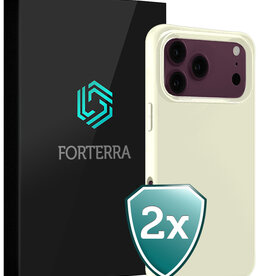 Forterra Forterra iPhone 18 Pro Hoesje Siliconen - Wit - 2 PACK
