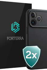 Forterra Forterra iPhone 18 Pro Hoesje Siliconen - Zwart - 2 PACK
