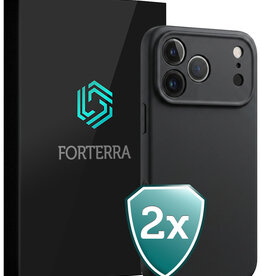 Forterra Forterra iPhone 18 Pro Hoesje Siliconen - Zwart - 2 PACK