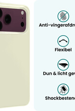 Forterra Forterra iPhone 18 Pro Hoesje Siliconen Met Screenprotector Met Dichte Notch - Wit
