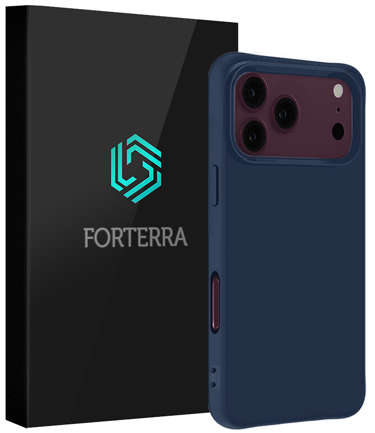 Forterra Forterra iPhone 18 Pro Max Hoesje Siliconen - Donkerblauw
