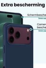 Forterra Forterra iPhone 18 Pro Max Hoesje Siliconen - Donkerblauw