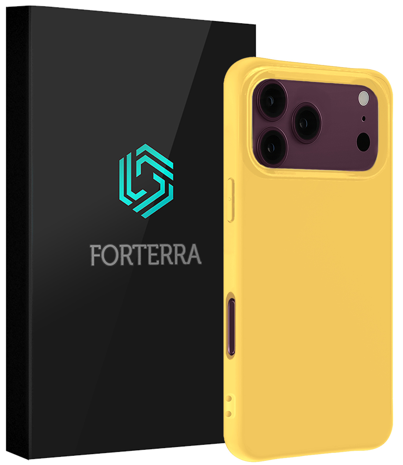 Forterra Forterra iPhone 18 Pro Max Hoesje Siliconen - Geel