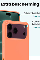 Forterra Forterra iPhone 18 Pro Max Hoesje Siliconen - Perzik
