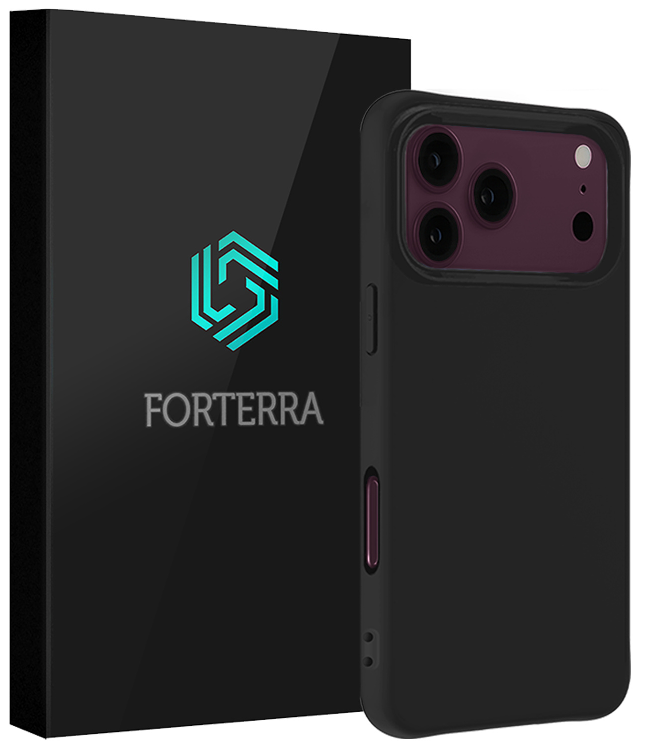 Forterra Forterra iPhone 18 Pro Max Hoesje Siliconen - Zwart
