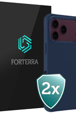 Forterra Forterra iPhone 18 Pro Max Hoesje Siliconen - Donkerblauw - 2 PACK