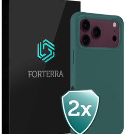 Forterra Forterra iPhone 18 Pro Max Hoesje Siliconen - Donkergroen - 2 PACK