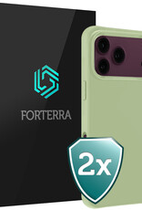 Forterra Forterra iPhone 18 Pro Max Hoesje Siliconen - Groen - 2 PACK