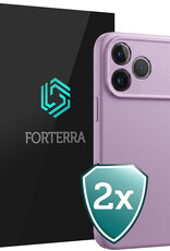Forterra Forterra iPhone 18 Pro Max Hoesje Siliconen - Lila - 2 PACK