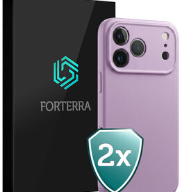 Forterra Forterra iPhone 18 Pro Max Hoesje Siliconen - Lila - 2 PACK