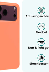 Forterra Forterra iPhone 18 Pro Max Hoesje Siliconen - Perzik - 2 PACK