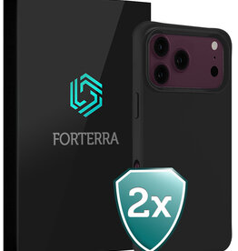 Forterra Forterra iPhone 18 Pro Max Hoesje Siliconen - Zwart - 2 PACK