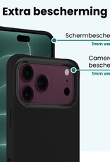 Forterra Forterra iPhone 18 Pro Max Hoesje Siliconen - Zwart - 2 PACK