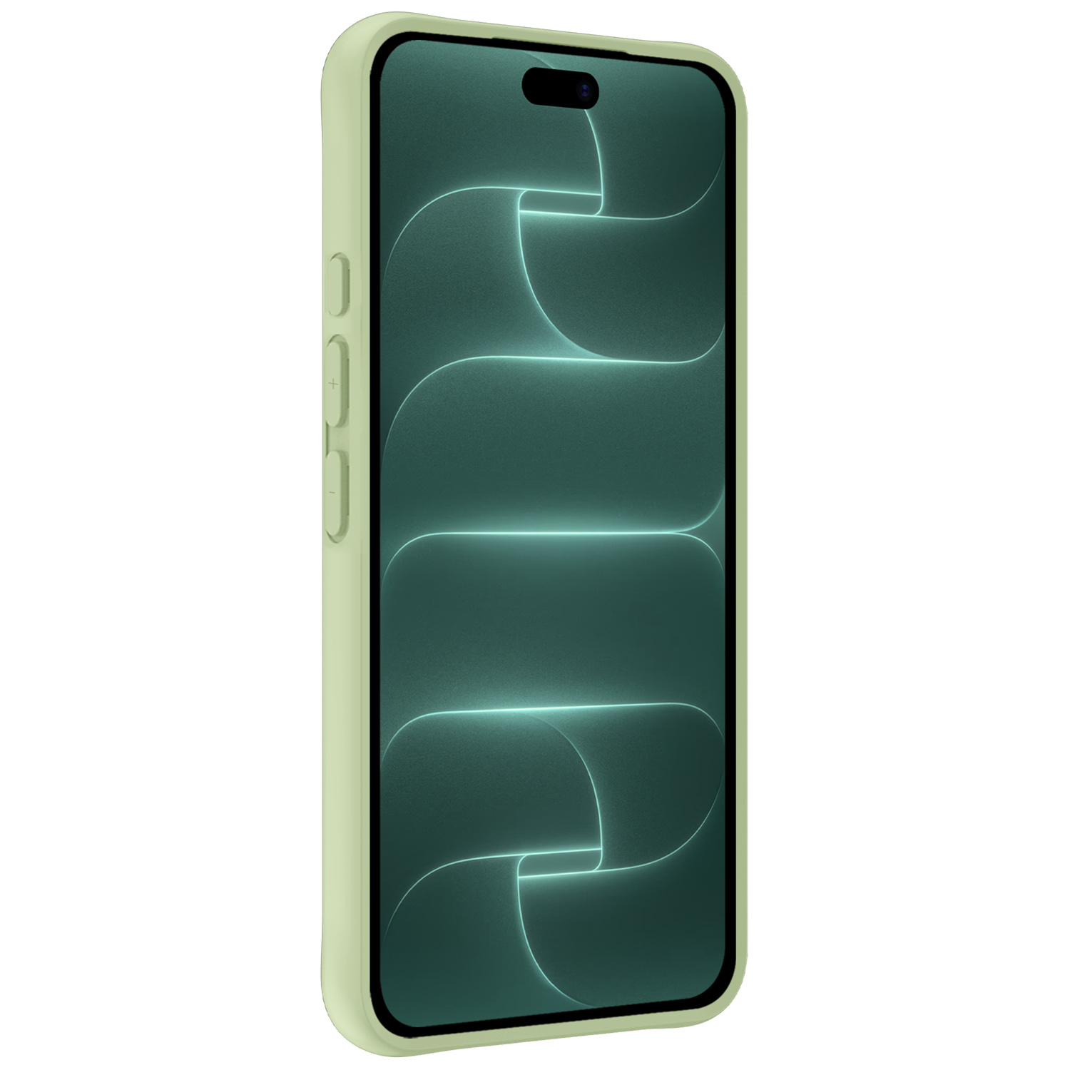 Forterra Forterra iPhone 18 Pro Max Hoesje Siliconen Met 2x Screenprotector Met Dichte Notch - Groen