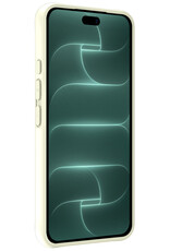 Forterra Forterra iPhone 18 Pro Max Hoesje Siliconen Met 2x Screenprotector Met Dichte Notch - Wit