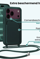 Forterra Forterra iPhone 18 Pro Hoesje Pashouder met Koord - Donkergroen
