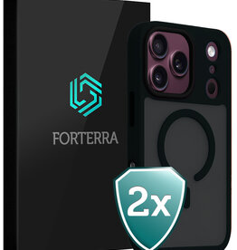 Forterra Forterra iPhone 18 Pro Magsafe Hoesje - Zwart - 2 PACK