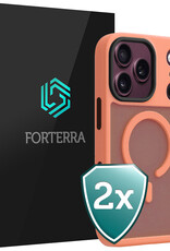 Forterra Forterra iPhone 18 Pro Max Magsafe Hoesje - Perzik - 2 PACK