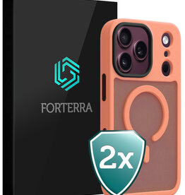 Forterra Forterra iPhone 18 Pro Max Magsafe Hoesje - Perzik - 2 PACK