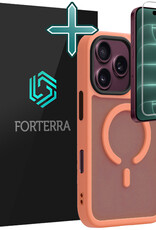 Forterra Forterra iPhone 18 Pro Max Magsafe Hoesje Perzik Met Screenprotector