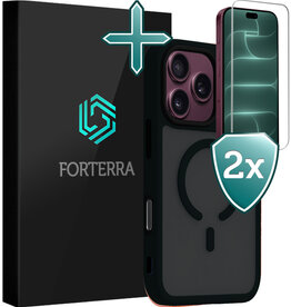 Forterra Forterra iPhone 18 Pro Max Magsafe Hoesje Zwart Met 2x Screenprotector