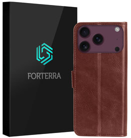 Forterra Forterra iPhone 18 Pro Hoesje Bookcase - Bruin