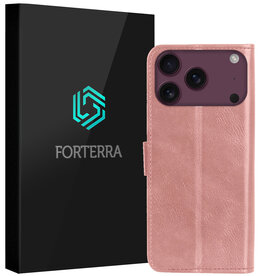 Forterra Forterra iPhone 18 Pro Hoesje Bookcase - Rose Goud