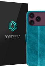 Forterra Forterra iPhone 18 Pro Hoesje Bookcase - Turquoise