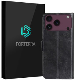 Forterra Forterra iPhone 18 Pro Hoesje Bookcase - Zwart