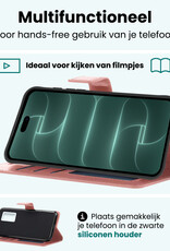 Forterra Forterra iPhone 18 Pro Hoesje Bookcase Met Screenprotector - Rose Goud