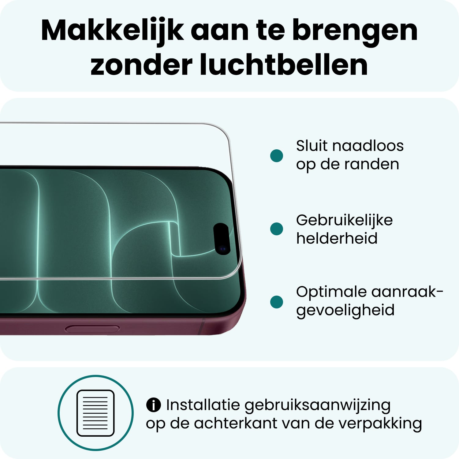 Forterra Forterra iPhone 18 Pro Hoesje Bookcase Met 2x Screenprotector - Bruin