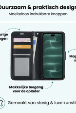 Forterra Forterra iPhone 18 Pro Hoesje Bookcase Met 2x Screenprotector - Zwart