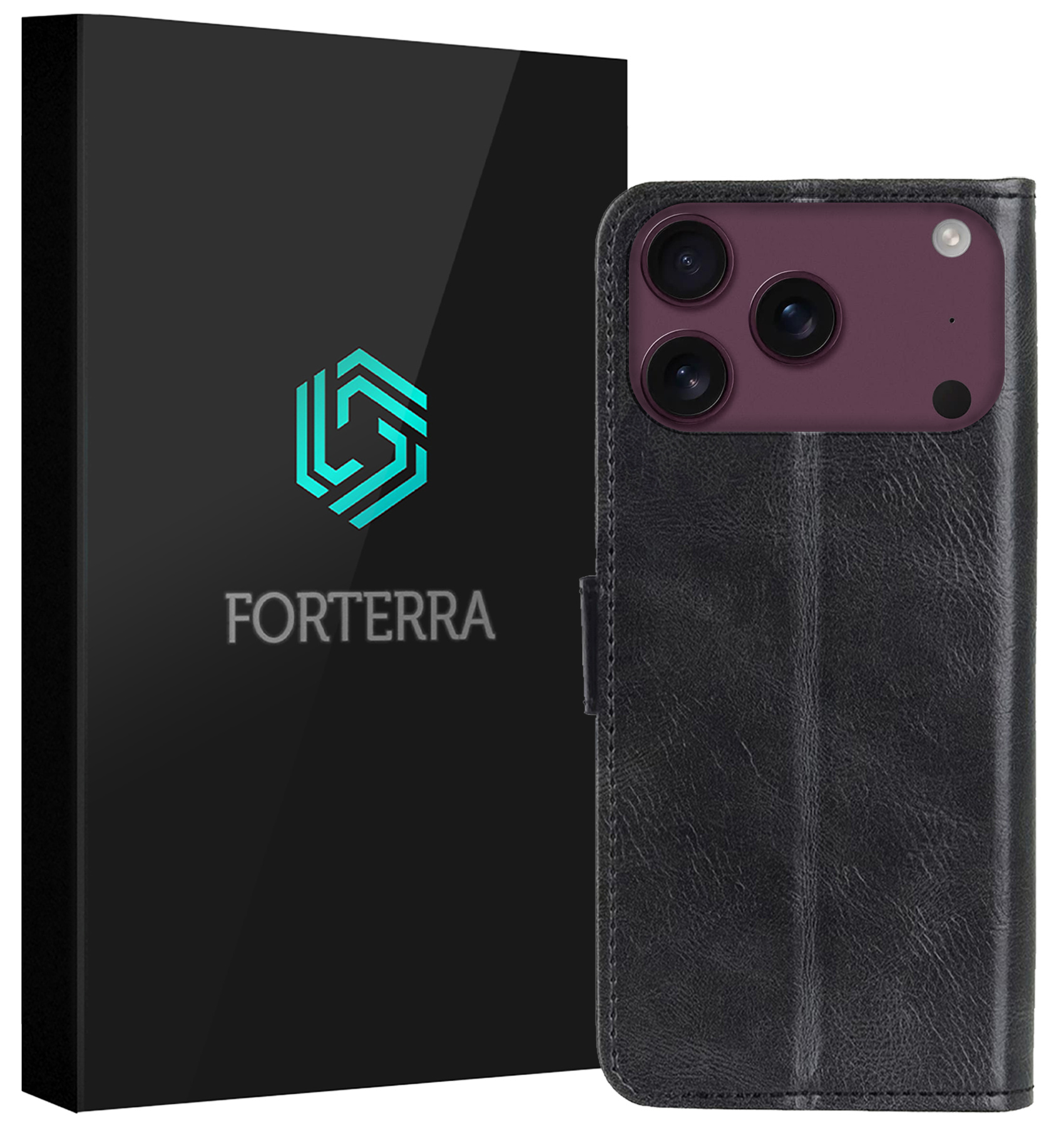 Forterra Forterra iPhone 18 Pro Max Hoesje Bookcase - Zwart