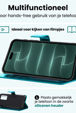 Forterra Forterra iPhone 18 Pro Max Hoesje Bookcase Met Screenprotector - Turquoise