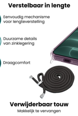 Forterra Forterra iPhone 18 Pro Max Hoesje Transparant Shockproof Met Zwart Koord