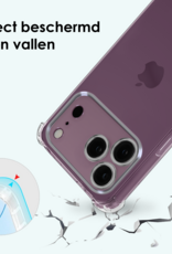 Forterra Forterra iPhone 18 Pro Hoesje Transparant Shockproof Met Zwart Koord