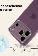Nomfy Nomfy iPhone 18 Pro Hoesje Transparant Shockproof Met Zwart Koord