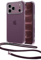 NoXx NoXx iPhone 18 Pro Hoesje Transparant Shockproof Met Zwart Koord
