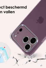 NoXx NoXx iPhone 18 Pro Hoesje Transparant Shockproof Met Zwart Koord