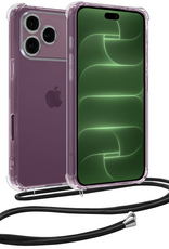 BASEY. BASEY. iPhone 18 Pro Hoesje Transparant Shockproof Met Zwart Koord