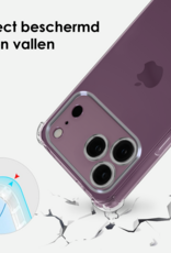 BASEY. BASEY. iPhone 18 Pro Hoesje Transparant Shockproof Met Zwart Koord