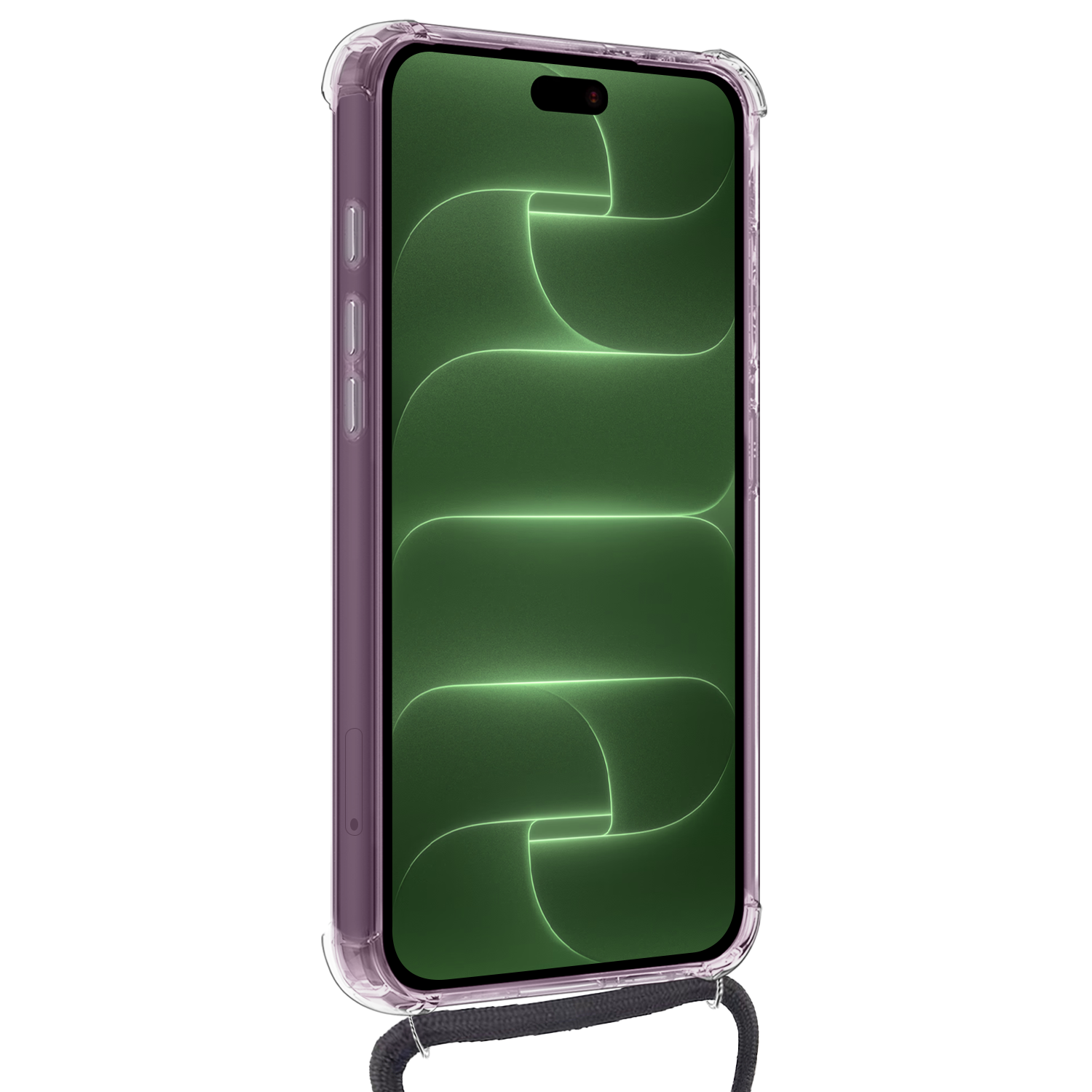 BASEY. BASEY. iPhone 18 Pro Hoesje Transparant Shockproof Met Zwart Koord