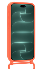 Forterra Forterra iPhone 18 Pro Max Hoesje Pashouder met Koord - Papaya